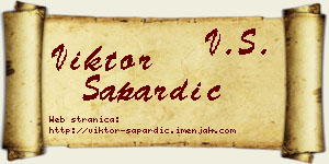 Viktor Sapardić vizit kartica